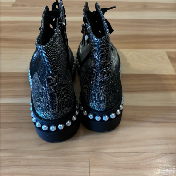 Jessica Simpson Eilir Sparkly Studded Combat Boot Size 6.5 New - Picture 4 of 7